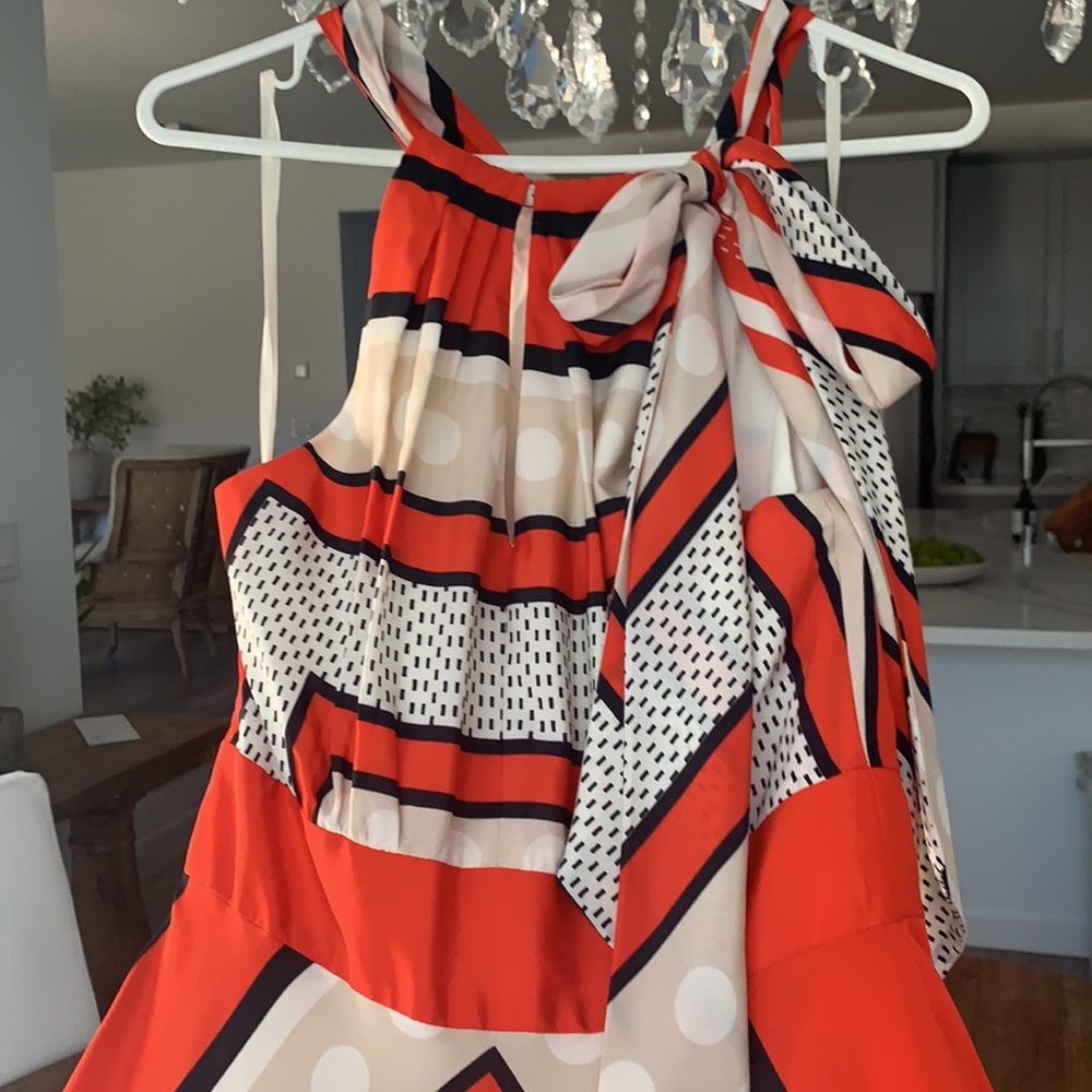 Eliza J Gorgeous Retro Vintage Maxi Flowy Dress 2 - Picture 8 of 10